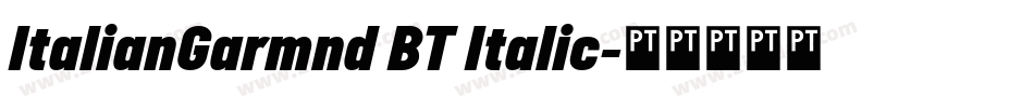 ItalianGarmnd BT Italic字体转换